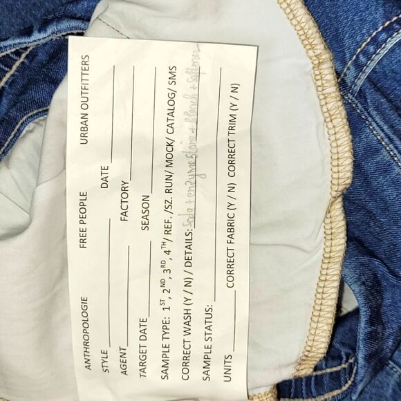 🌴JEANS NWOT  Straight From The Product Sample Line HAND PAINTED - Picture 5 of 12